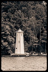 Herrick Cove Lighthouse Tower on Lake Sunapee - Sepia Tone